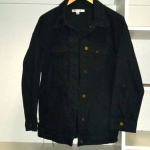 Oversized blue jean jacket